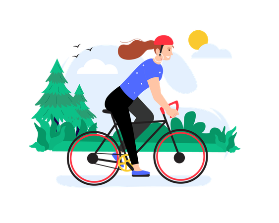 Cycling video content creator  Illustration