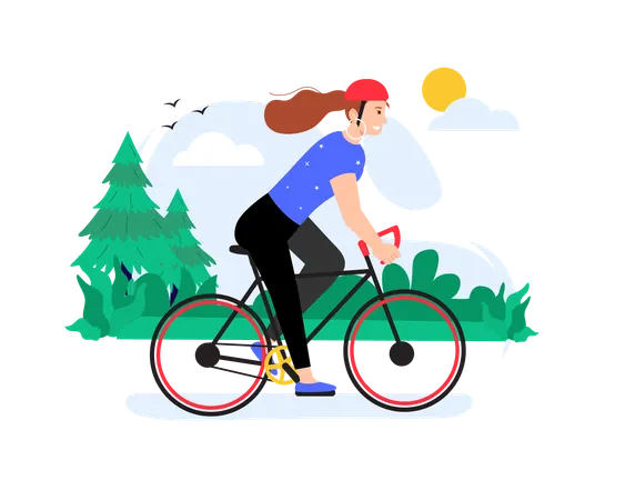 Cycling video content creator  Illustration