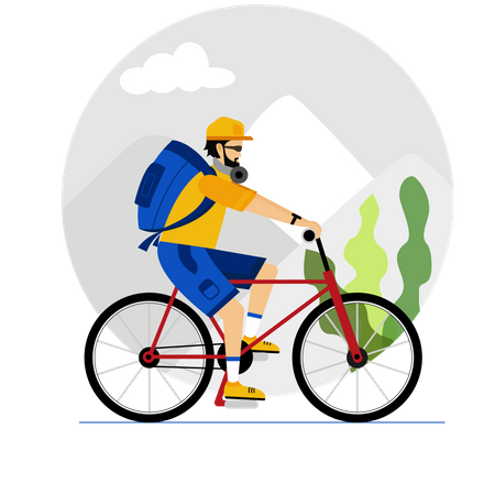 Cyclist Illustration