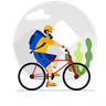 cycling illustration