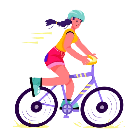 Handy Flat Illustration Of Cyclist Illustration