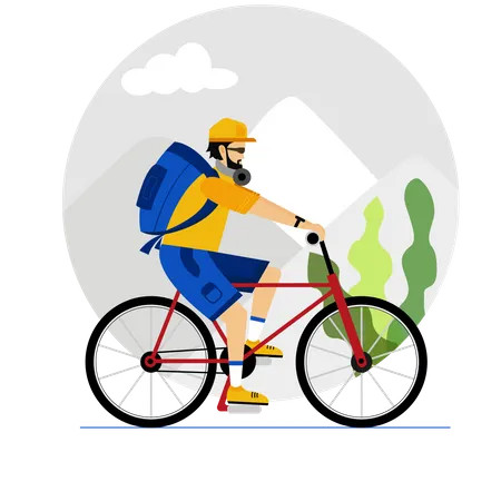 Cyclist  Illustration