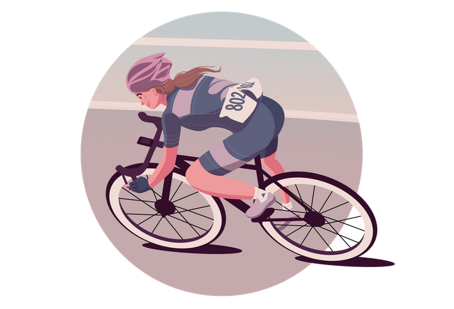 Cyclist  Illustration