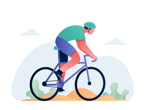 Cyclist  Illustration