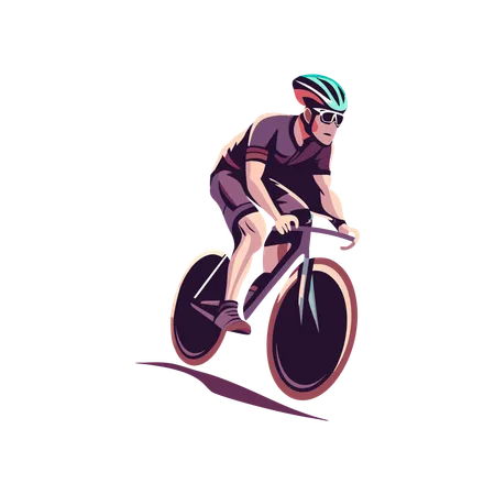 Coureur cycliste  Illustration