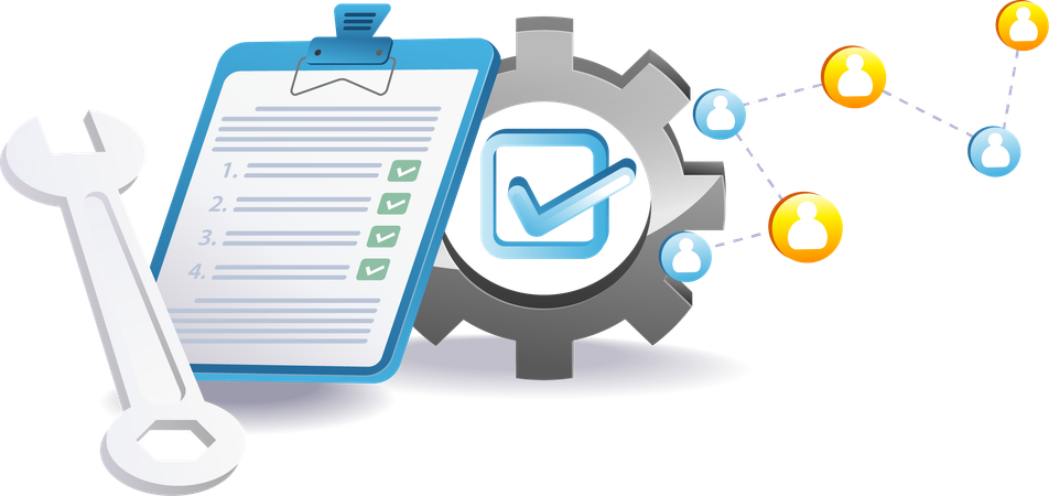 Dados da lista de verificação do cliente-alvo do plano de negócios  Ilustração