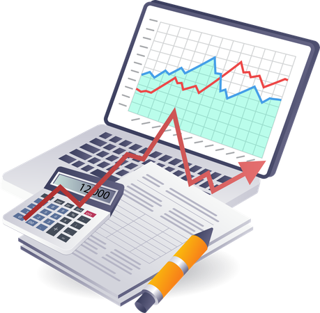 Dados de análise financeira fiscal  Illustration