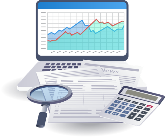 Dados de análise financeira fiscal da empresa  Illustration