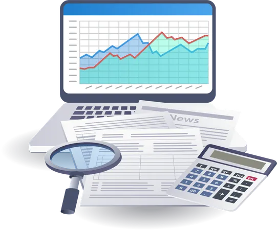 Dados de análise financeira fiscal da empresa  Illustration