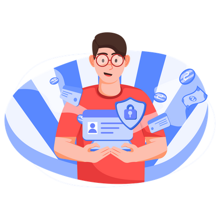 Dados de usuário protegidos  Ilustração