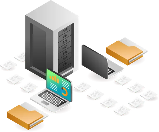 Dados do servidor de computador  Ilustração
