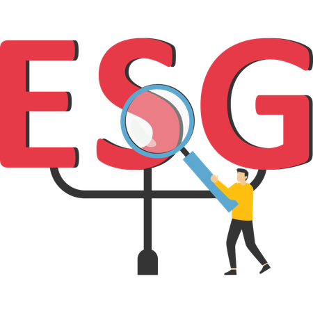 Dados ESG sociais e de governança para aumentar os retornos e reduzir riscos  Ilustração