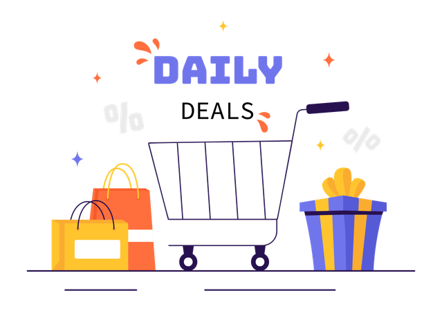 Daily Deals of  Day  Illustration