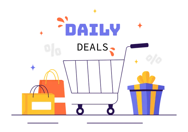 Daily Deals of  Day  Illustration