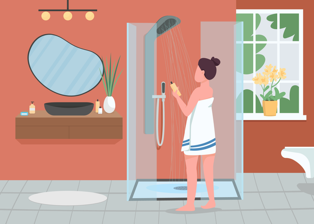 Daily hygiene routine Illustration