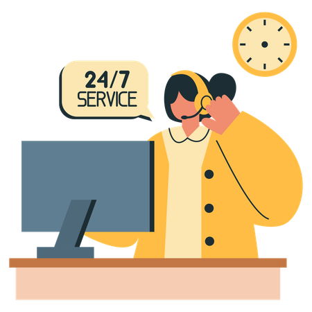 Daily Life Customer Service  Illustration