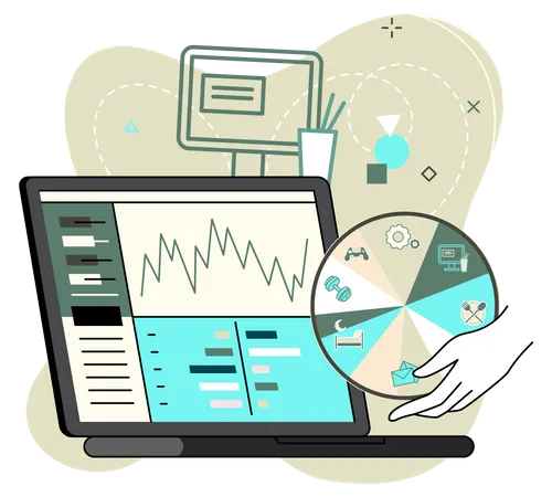 Daily schedule management  Illustration