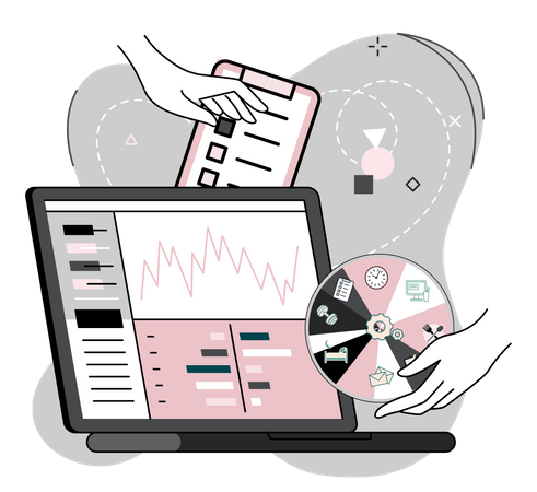 Daily schedule planning  Illustration