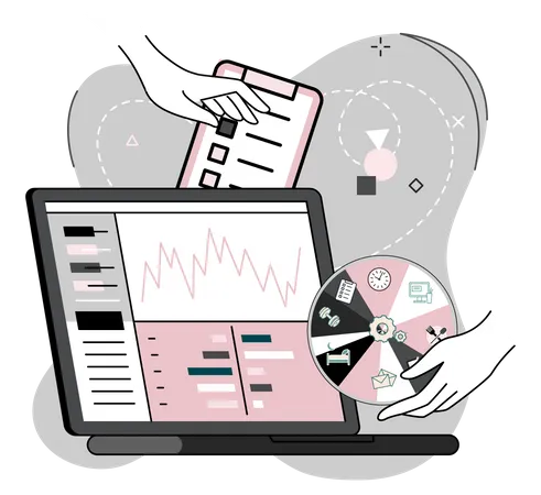 Daily schedule planning  Illustration