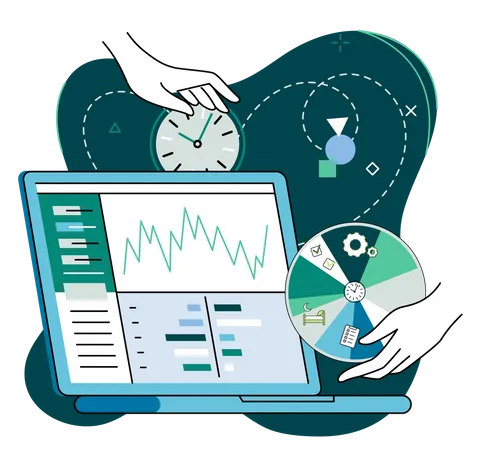 Daily schedule system  Illustration