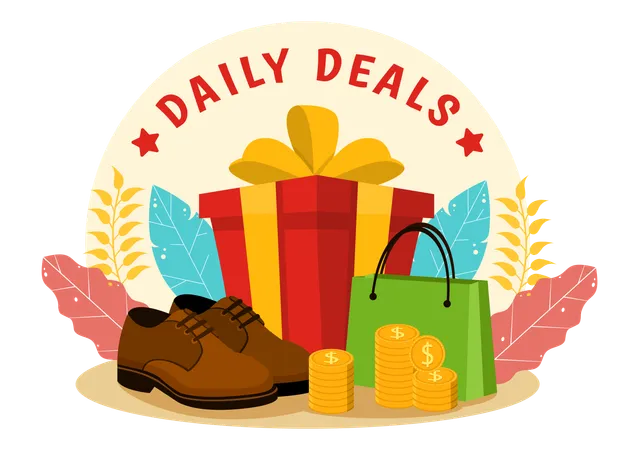 Daily shopping deal offer  Illustration