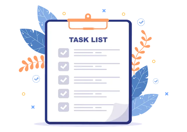 Daily Task List Illustration