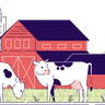 illustrations for dairy farm