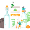 illustration for milk products