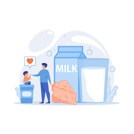 Dairy products  Illustration