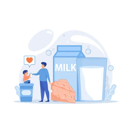 Dairy products  Illustration