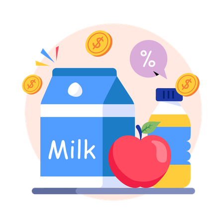 Dairy products  Illustration