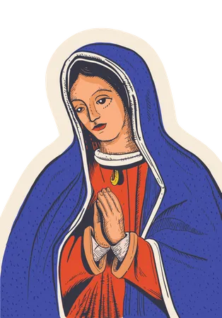 Dama de guadalupe  Ilustración