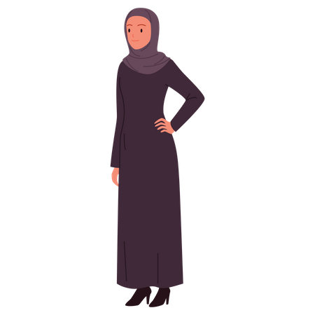 Dama de negocios árabe  Ilustración