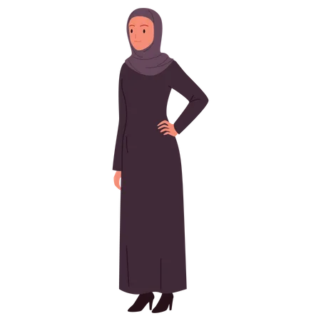 Dama de negocios árabe  Ilustración