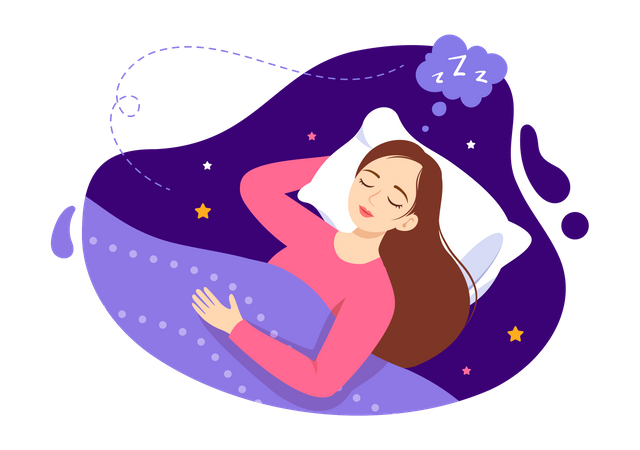 Dama dormida  Ilustración