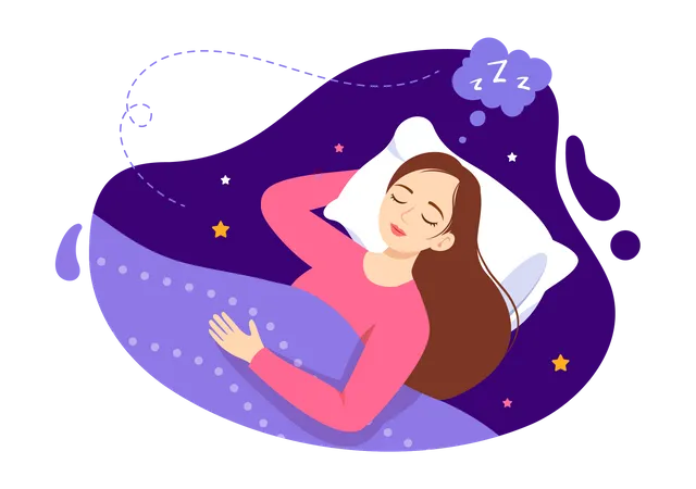 Dama dormida  Ilustración