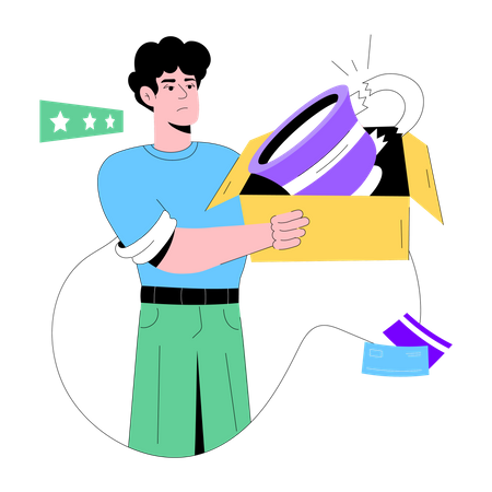 Damaged Parcel  Illustration