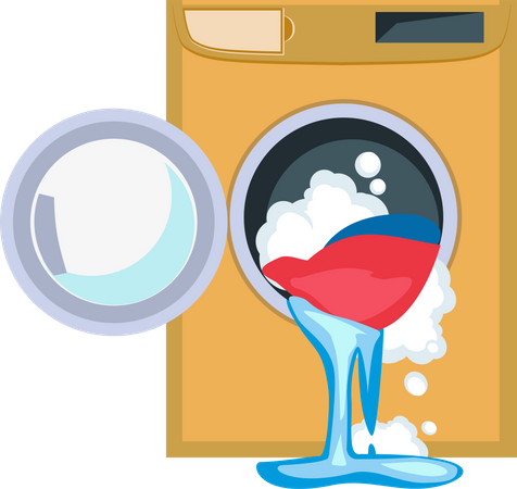 Damaged Washing Machine  Illustration