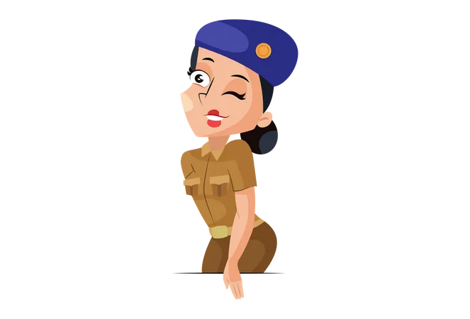 Police indienne  Illustration