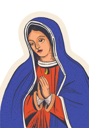 Dame von Guadalupe  Illustration