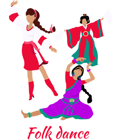 Dança folclórica  Ilustração
