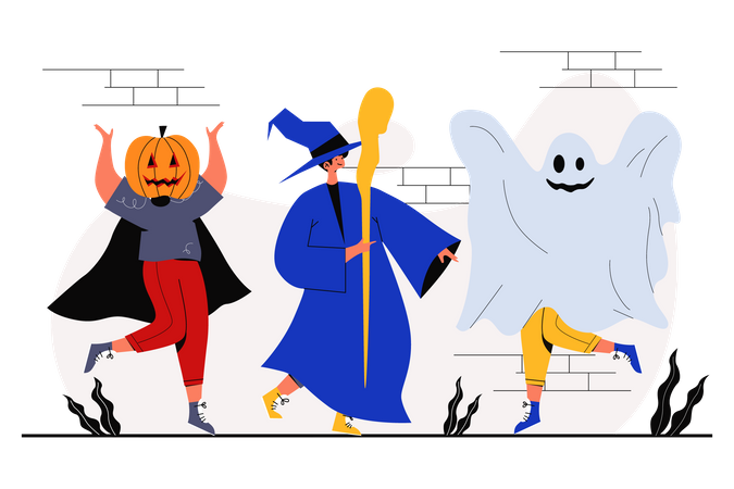 Dançando no Halloween  Ilustração