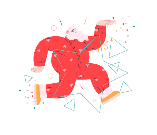 Dançando Papai Noel  Ilustração