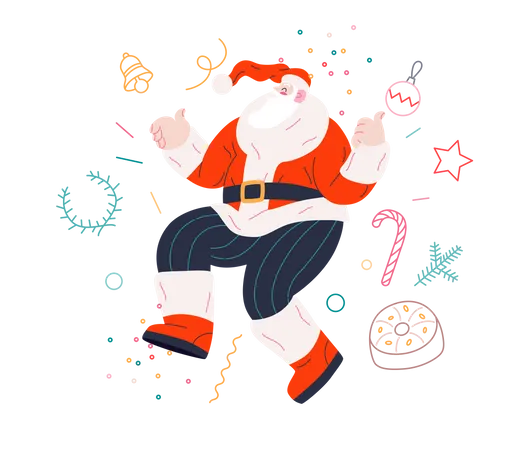 Dançando Papai Noel  Ilustração