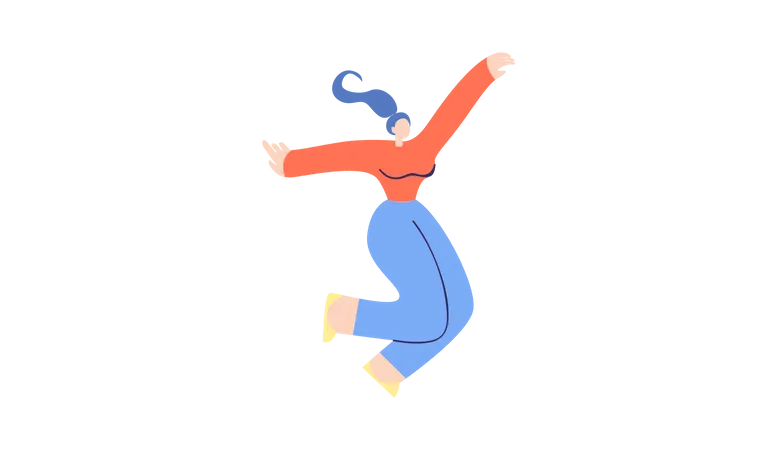Dançarina feminina dançando  Ilustração