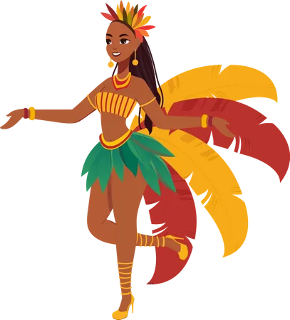 Dançarina de samba  Ilustração