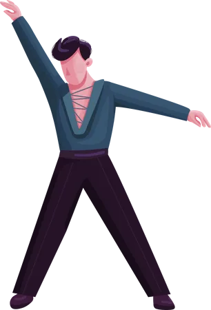 Dançarino de salão masculino  Ilustração