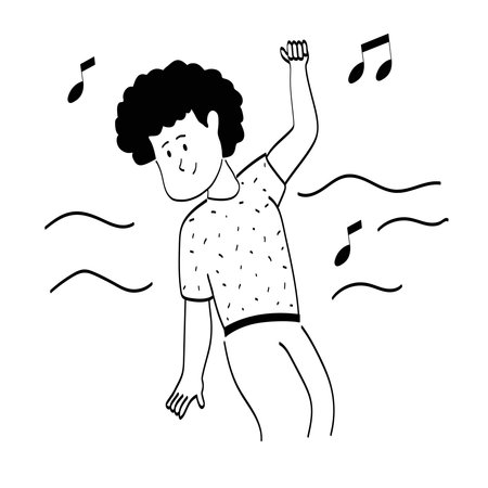 Dancer dancing in party  Illustration