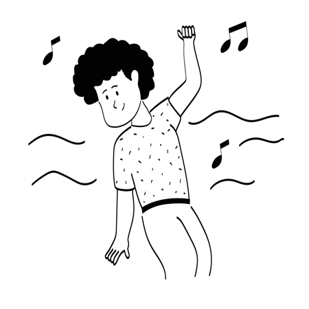 Dancer dancing in party  Illustration