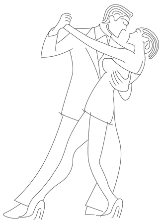 Dancing couple Illustration